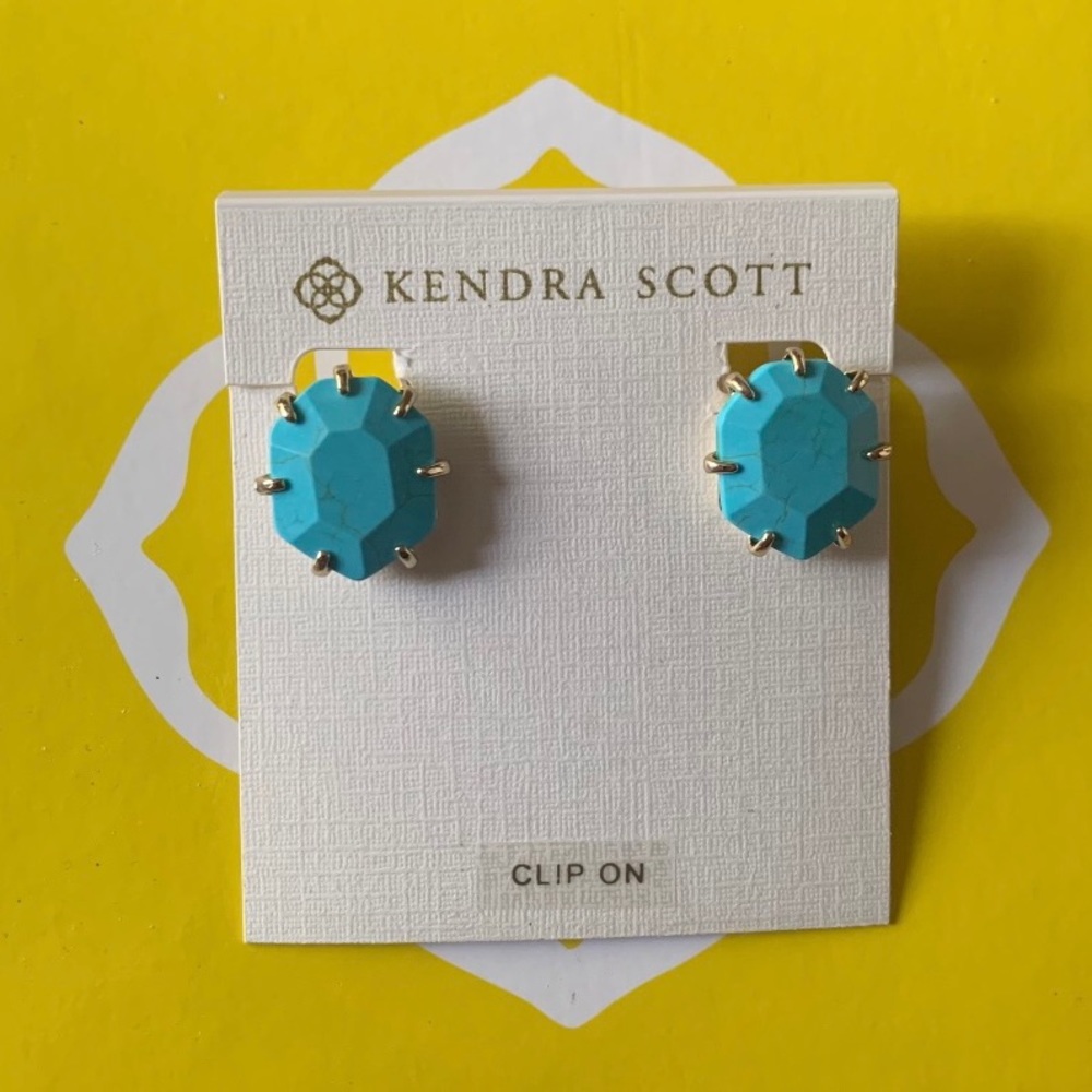 Kendra Scott Morgan Clip On Earrings in Turquoise